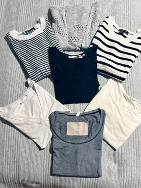 Women’s L/XL Clothing Bundle 7 Pieces Free People Michael Stars Casual Mix